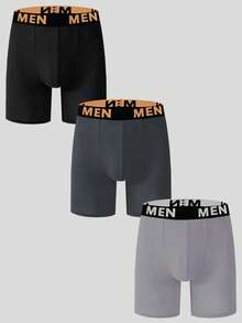 7pcs/Set Men's Letter Printed Elastic Waistband Comfortable Boxer Briefs - Multicolor - View 21
