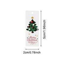50/100pcs Christmas Tree & Star Pattern Cards Tags, Christmas Decoration Cards, Suitable For Christmas Decoration Celebration - Multicolor - View 9