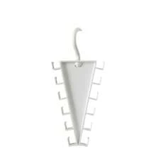 1PC V-Shaped Double Sided Hanging Organizer With 12 Hooks 360 Rotatable Space Saving Storage Solution For Bedroom Closet Kitchen Bathroom Accessories Waterproof Durable Practical Home Organization - White - View 7