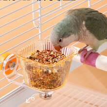 Hanging Parrot Food Bowl With Anti-Splash Design, Bird Feeding Cup Container, Durable Cage Feeder For Cockatiels, Parakeets, Budgies And Small Pet Birds - Multicolor - View 1