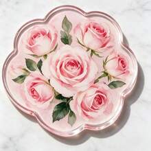 1/4PCS Watercolor Floral Acrylic Coasters, Asymmetrical Flower Transparent Heat-Resistant Coasters. Cherry Blossom, Forget-Me-Not, Rose Pattern Waterproof Tea Cup Coasters, Ins New Style Coasters, Heat-Resistant Coaster Set, Protect Tabletop From Hot Drinks, Cups And Plates Contamination - , Suitable For Office, Restaurant, Cafe - Multicolor - View 13
