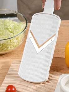 Multifunctional Handheld Slicer, Stainless Steel V-Shaped Blade, Comfortable Grip, Easy To Clean, Kitchen Salad Preparation Tool, No Power Needed To Slice Cabbage - Multicolor - View 8