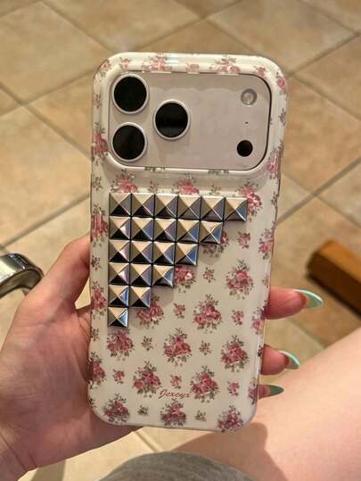 Casing Ponsel Estetika Bunga Lucu Motif Bunga 3D Mengkilap IMD Kompatibel Dengan iPhone 18ProMax 18Pro 17ProMax 17Pro 17 16 15 14 13 12 Pro Max 11 Gaya Menawan Casing Tahan Guncangan Hadiah