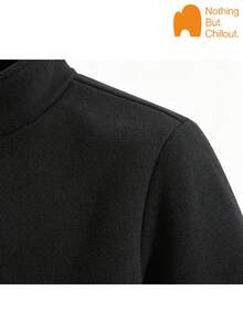 NBCT Women's Stand Collar Zip-Up Jacket, Multi-Color Options, Functional Style, Outdoor Camping Hiking Layering Loose Fit Versatile Sports Outerwear - Phantom Black - View 5