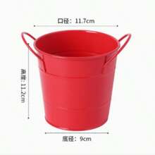 1pc Dual‑Handle Bucket‑Shaped Desktop Pen Holder, Dopamine Color Multi‑Purpose Mini Succulent Plant Pot, Neutral Modern Decor Storage Organizer, For Home Office Dorm Study, Back To School Daily Desk Supplies - Multicolor - View 13