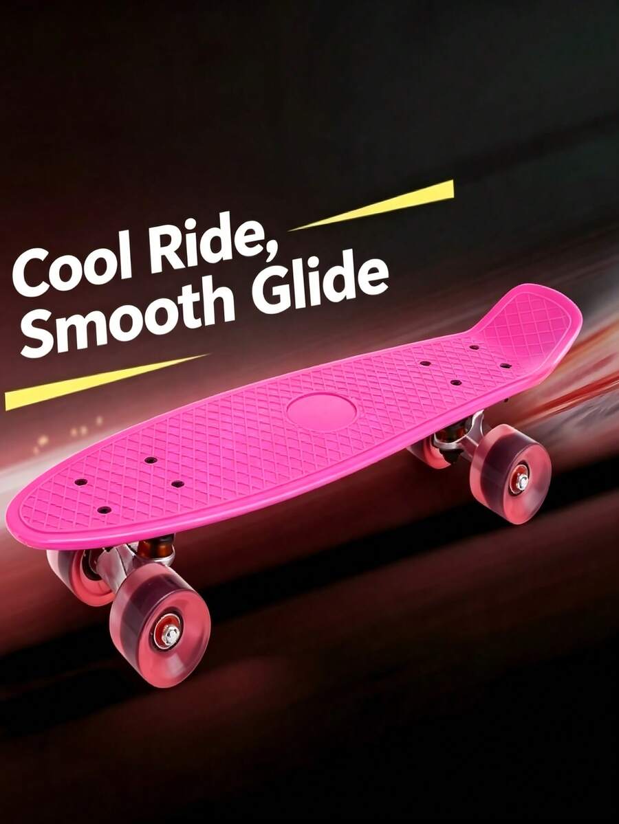 魚形滑板/滑板/香蕉板/通勤滑板/單腳滑板/四輪滑板車，適合初學者、愛好者和青少年；可用於戶外、公園和學校等場所。 - A - 查看 1
