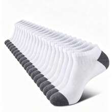 1/5/10/15/20/30 Pairs Black, White, Gray Casual Ankle Socks - Multicolor - View 3