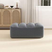Grey Granular Ottoman - Comfortable And Stylish - 灰色 - 查看 2