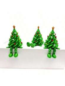 New 3D Printed Christmas Cute Desktop Ornament Christmas Tree Colorful Articulated Movable Shape Gift Decoration - Multicolor - View 2