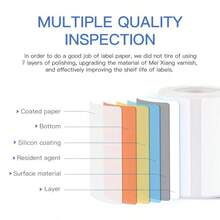 Niimbot 1 Roll Thermal Label Waterproof Sticker Self-Adhesive White Paper D110/D11/H1s Mini Thermal Printer Label Barcode Printing - View 3
