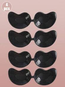 2pcs Seamless Invisible Lift Bra, Women's Backless Strapless Bra, Seamless Self-Adhesive Silicone Nipple Covers, Suitable For Wedding Dresses, Skin Color And Black, Suitable For All Seasons, For Her - Multicolor - View 41
