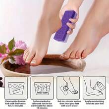 1pc Dual-Color Pumice Stone Home Beauty Stone Exfoliating Dead Skin Polyurethane Stone Callus Foot Scrub Tool - Purple - View 4