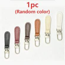 Detachable PU Leather Zipper Pull With Metal Hook, No Tools Required For Installation, Multiple Durable Colors Available, Suitable For Repairing Or Replacing Damaged, Missing Or Hard-To-Operate Zippers On Bags And Clothing, For Home And Travel Use - Multicolored - View 11
