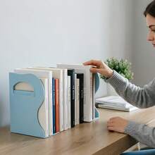 1 pieza Estante de almacenamiento de escritorio, Organizador de archivos de oficina, Estantería pequeña y sencilla para dormitorio, Organizador de libros de texto de escritorio, Estante de almacenamiento de archivos, Regalo de estantería para el regreso a la escuela - Multicolor - Ver 6