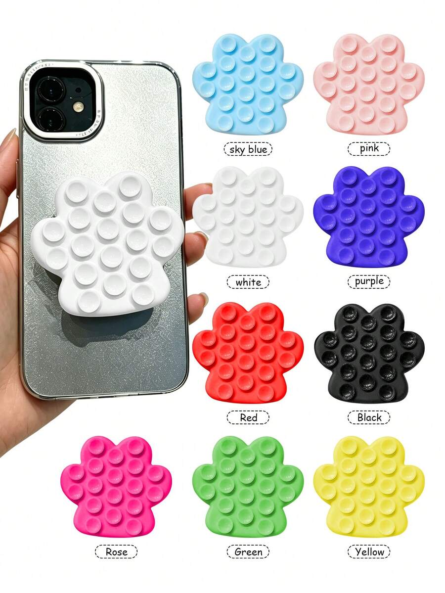 Silicone Suction Cup Phone Holder, Viral Selfie Airbag Stand, Multi-Functional Magic Suction Cup Phone Mount For Bathroom, Wall, Glass, Mirror, Vanity And Other Smooth Surfaces, Not Suitable For Rough Walls, Compatible With All Phones, Birthday Gift, Phone Holder For Family And Friends, Phone Accessories