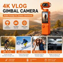 Portable Handheld Digital Camera, 4K Video Recording, 270° Rotating Lens, With Flash, Supports Night Shooting, Autofocus, Landscape/Portrait Modes, Equipped With A 64Gb Sd Card, 1200mAh Battery - View 8