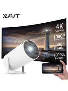 ZZPQVT Mini Projector Portable Projector Supports WiFi And Bluetooth Built-In Apps | Supports 4K 1080P 180° Rotation Auto Keystone Correction Compatible With USB/TV Stick/Smartphone/Laptop Movie Projector - UK Plug(220-240V) - View 18