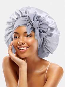 1pc Women's Satin Ribbon Sleep Cap Adjustable Tie Headscarf Beauty Hair Care Bonnet Suitable For Daily Use - Multicolor - View 15
