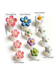 ART LALIC 8Pcs Silicone Toe Separators Cute Colorful Flower Design Foot Finger Divider Form For Manicure Pedicure Care Accessories - Multicolor - View 6