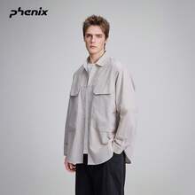 Phenix Men's Outdoor Long Sleeve Shirt 2026SS New Loose Fit Elastic Breathable Shacket - Light Sand - View 3
