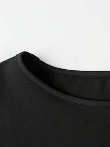Autumn Casual Women Two Pieces Set Comfy Long Sleeve Tops Black Pant Sets Concert Outfit Women Basic Outfits For Back To School - Black - View 6