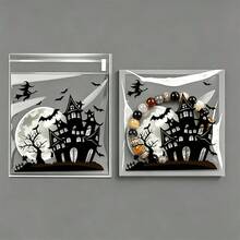 Self-Adhesive Plastic Gift Bags, Suitable For Party Favors And Horror Decor, Reusable 4-In-1 Skull, Bat And Pumpkin Design, Lightweight And Durable, Suitable For Events, Birthdays, Weddings And Corporate Celebrations - Multicolor - View 7