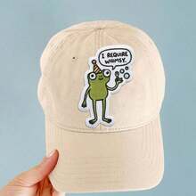 RHUAGYP 1 buah Patch Bordir Katak Lucu Meniup Gelembung, Lencana Slogan Menarik, Stiker Kain Hewan yang Menggemaskan, Cocok untuk Jaket, Ransel, Tas Jinjing, Topi dan Dekorasi DIY Pakaian - Beraneka warna - View 4