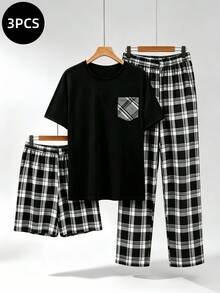 Men Loungewear Sets - Black - View 1