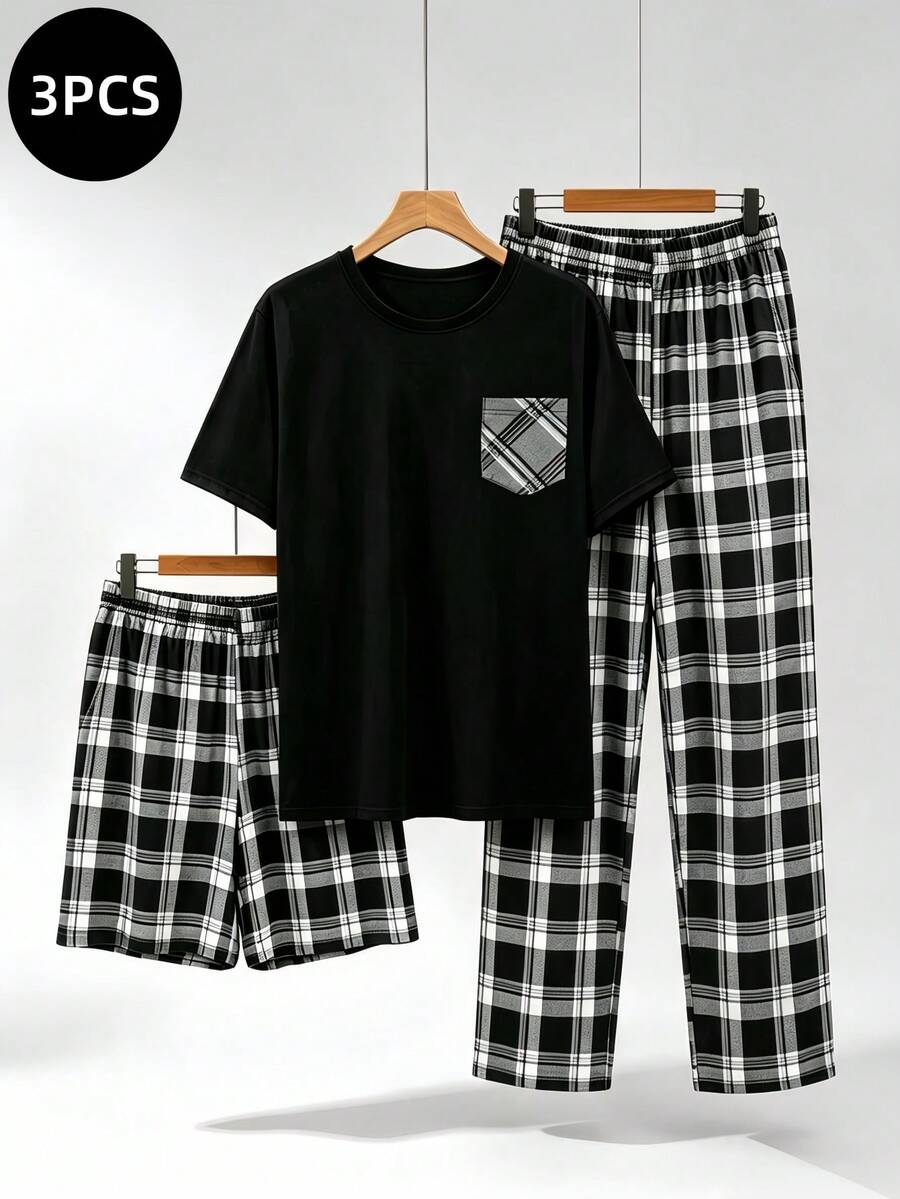 Men Loungewear Sets - Black - View 1