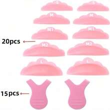 35pcs Eyelash Lifting Kit Silicone Pad Eye Lash Perm Pads Eyelashes Extension Additions 3D Eyelash Curler Applicator Tools - Multicolor - View 6
