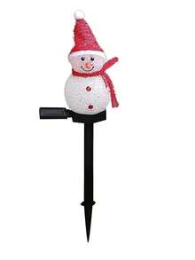 1PC Christmas Outdoor Solar Powered Snowman Ground Stake Light, Lawn Light, Decorative Garden Atmosphere Yard Ground Stake Landscape Decoration Light Suitable For Garden, Lawn, Pathway, Night Scene Lighting Yard Atmosphere Decoration - Multicolor - View 7