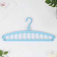 1pc 11-Hole Magic Folding Clothes Hanger Storage Rack, Multi-Functional Non-Slip Plastic Portable Hanging Clothes Closet System, Closed Storage Capacity 3.2 Cubic Feet, Lightweight - Multicolor - View 8