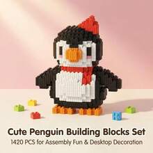 6000+Pcs Cute Penguin 3D Puzzle Building Blocks Toy, Creative Puzzle Toy, 3D Puzzle Decor, Penguin & Duckling Small Particle Assembly Toy, 3D Ornament Gift For Holiday & Birthday - Multicolor - View 9
