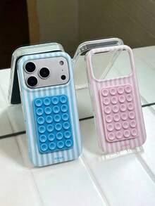 Minimalist Color Block Suction Cup Phone Case Compatible With IPhone 17 Pro Max 17 Pro 17 Pro 16 14 13 15 Pro Max 14 15 16 Plus 14 15 13 16 17 Minimalist Candy Color Shockproof Protective Case - Pink - View 4