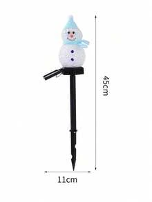 1PC Christmas Outdoor Solar Powered Snowman Ground Stake Light, Lawn Light, Decorative Garden Atmosphere Yard Ground Stake Landscape Decoration Light Suitable For Garden, Lawn, Pathway, Night Scene Lighting Yard Atmosphere Decoration - Multicolor - View 11