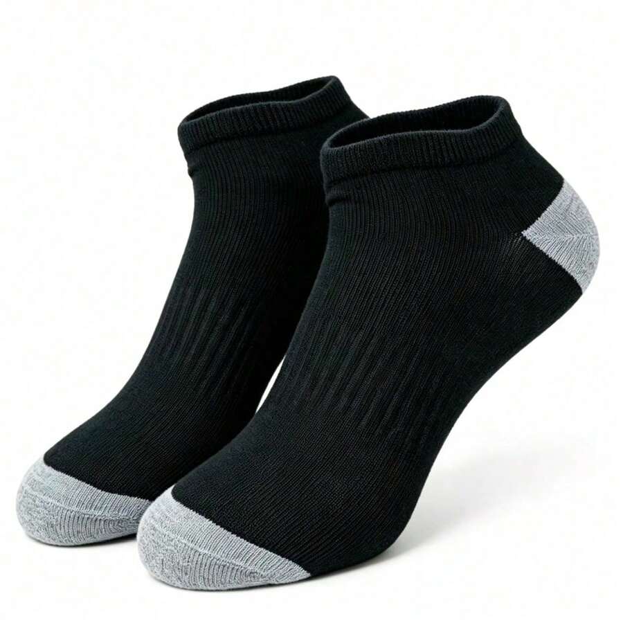 1/5/10/15/20/30 Pairs Black, White, Gray Casual Ankle Socks - Multicolor - View 1