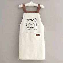 1 buah Celemek Dapur Kartun Beruang/Kucing Ceri Lucu Tahan Air & Tahan Noda - Celemek Tahan Air PVC, Tidak Perlu Dicuci, Kain Tahan Noda yang Tahan Lama, Cocok untuk Memasak, Memanggang, dan Membakar, Dapat Digunakan di Dapur Rumah dan Restoran - MultiWarna - View 12