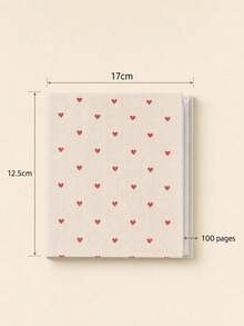 1pc/100 Pages Photo Album, Red Heart Inner Page Memorial Photo Album Book, Memory Preservation Book For Family, Friends And Couples, Home Decor, 6x6 Inches, Home Supplies - Multicolor - View 11