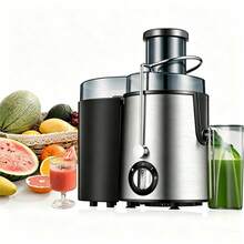 800W High-Power Electric Juicer, Stainless Steel Body, Fruit And Vegetable Extractor With Pulp Separation - US A Type Plug(110-127V) - View 4