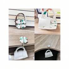 Zinc Alloy Small Chrysanthemum Color Folding Portable Four-Leaf Clover Rhinestone Handbag Hook Bag Hook - Multicolor - View 3