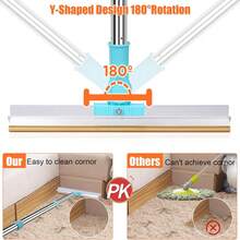 The Silicone Mop Can Remove Water Stains From The Floor, Clean Up Garbage And Hair, And Also Clean Glass. A Portable Cleaning Tool! Suitable For Areas Beneath Furniture And Large Areas. Length 120 Cm, Scraper Width 50 Cm. - Magic Silicone Broom - View 9