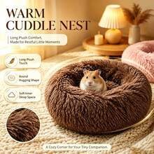 Big Long-Plush Small Pet Nest, Soft, Comfortable, Warm And Cozy For Fall Winter. Fine Craftsmanship, Tightly Woven, Scratch-Resistant. Suitable For Hamsters, Chinchillas, Sugar Gliders, Fancy Rats, Hamsters, Parrots, Hedgehogs, Lizards, Golden Hamsters, Guinea Pigs, Rabbits, Thickened And Fleece-Lined For Seasonal Change, Machine Washable And Durable - View 2
