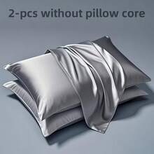 Soft Breathable Smooth Solid Color Satin Pillowcase, Ice Silk Texture, Skin-Friendly Comfortable, Home Use - Multicolor - View 10