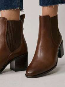 Women Ankle Boots & Booties - Coffee Brown - View 3