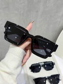 3 Pairs Men's Fashion Frame Sunglasses, Perfect Blend Of Modern Style And Vintage Charm, Suitable For Vacation, Party, Daily Life, Fits All Face Shapes - Multicolor - View 2