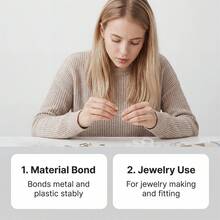 Professional Grade Jewelry Glue, High Transparency High Viscosity Clear Adhesive, Suitable For Earrings, Necklaces, Bracelets Repair, Suitable For Diamonds, Crystals, Gemstones, Pearls Decoration, Suitable For Metal, Glass, Stone DIY Jewelry Making - 30ml - View 3