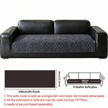 SANMOSPIN 1pc Soft Cotton Velvet Sofa Cushion Cover, Bohemian Style, Suitable For Autumn/Winter, Pet-Friendly, Machine Washable, Fits 1/2/3/4/5 Seater Sofa, Easy To Install, Living Room Bedroom Study Home Decor - Dark Grey - View 12