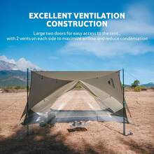 Naturehike Mongar UL 1-2 Person Ultralight Hiking Tent, Outdoor Camping 3-Season Tent, Windproof And Waterproof - Moon Rock Sand - View 7