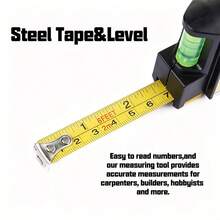1PC Multifunctional Portable Tape Measure With Memo Pad, Ballpoint Pen, Level, 4-In-1 Practical Tool, 3m Tape Measure For Measuring Length, Width, Height, Various Distances, Calculation, Recording, Detection, Suitable For Office, Construction, Industrial And More Fields, Father's Day Gift - 4-in-1 - View 8