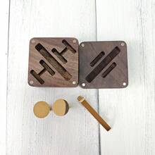 1 Set Of Personalized Metal Cufflink, Tie Clip And Walnut Wood Storage Box, Custom Wedding Accessories For Men, Groomsmen Gifts, Gifts For Fathers - Multicolor - View 7